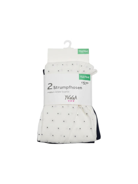 Image for Kids Girl's Printed Tights,White/Navy