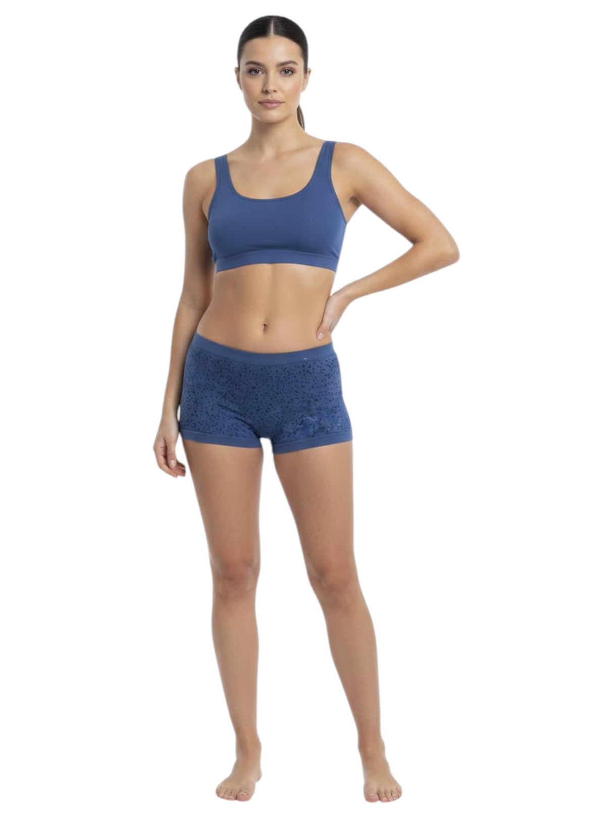 Image for Women's Printed Boxer,Navy
