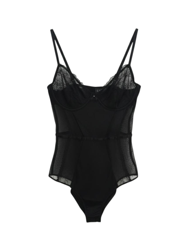 Image for Women's Lace Bra Bodysuit,Black