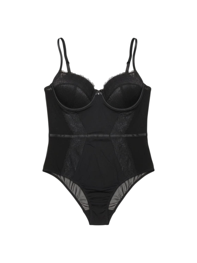 Image for Women's Lace Bra Bodysuit,Black