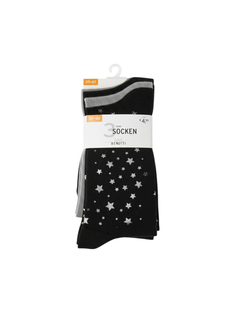 Image for Women's Knitted Socks Set 3 Pieces,Black/Grey