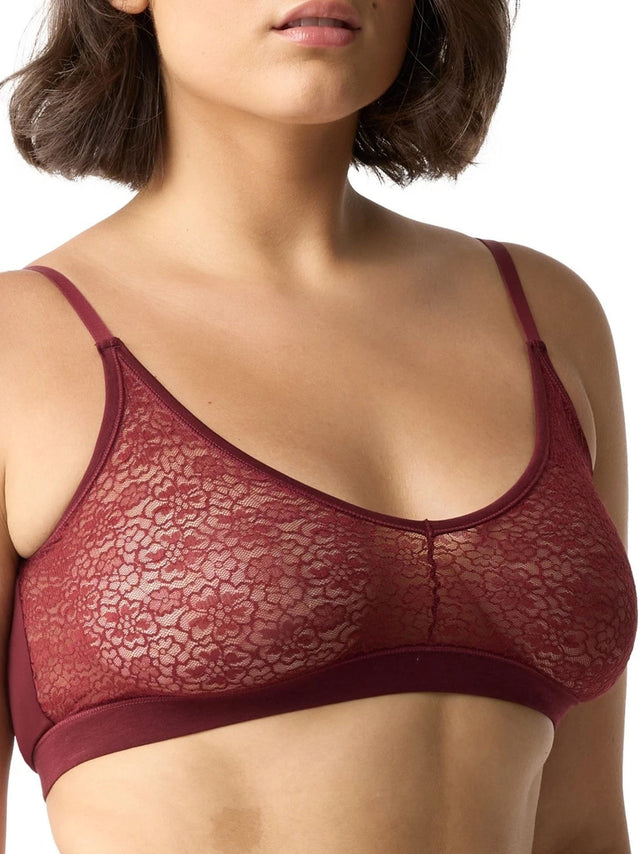 Image for Women's Lace Bra,Burgundy