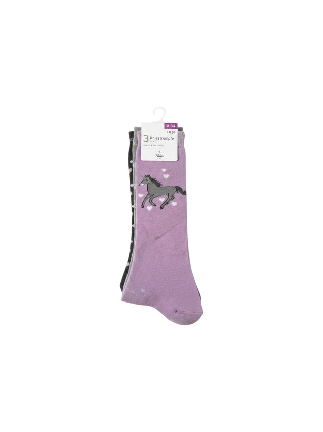 Image for Kids Girl�s Knitted Socks Set 3Pieces,Grey/Purple