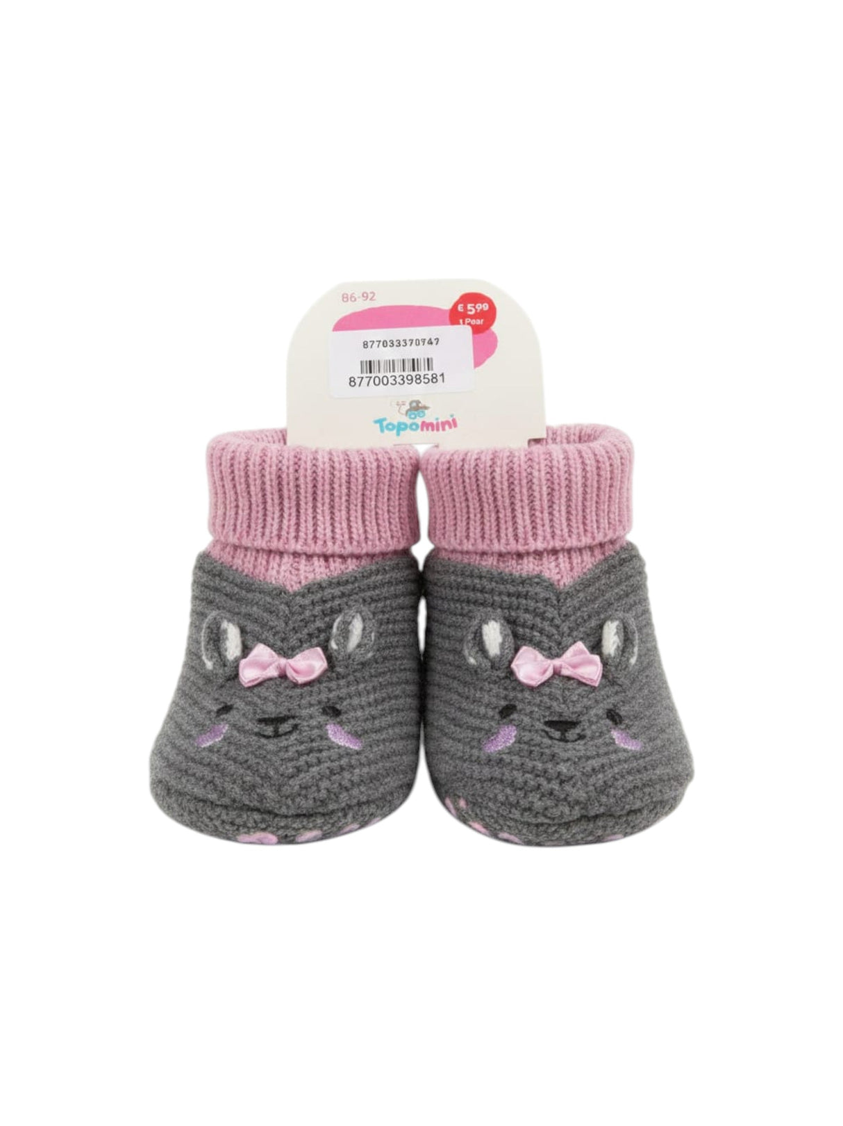 Image for Kids Girl�s Knitted Socks ,Grey/Pink