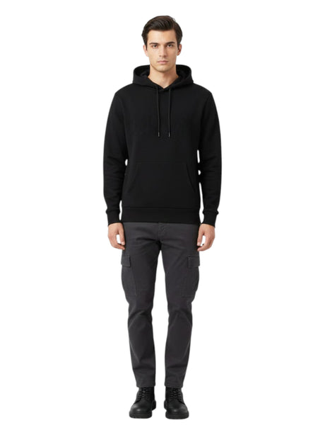 Image for Men's Brand Logo Printed Hoodie,Black