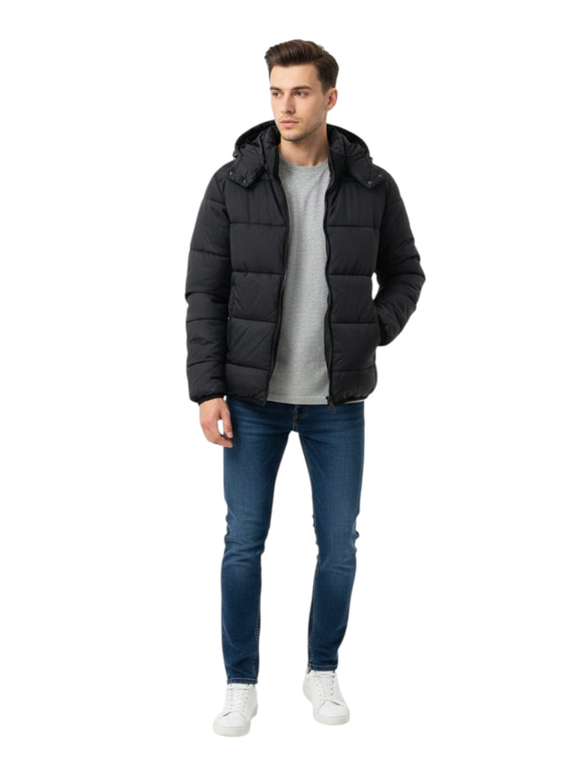 Image for Men's Quilted Jacket,Black