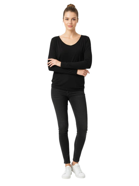 Image for Women's Plain Solid Top,Black