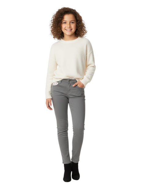 Image for Women's Plain Solid Jeans,Light Grey