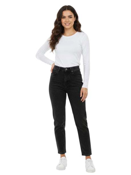 Image for Women's Washed Jeans,Black