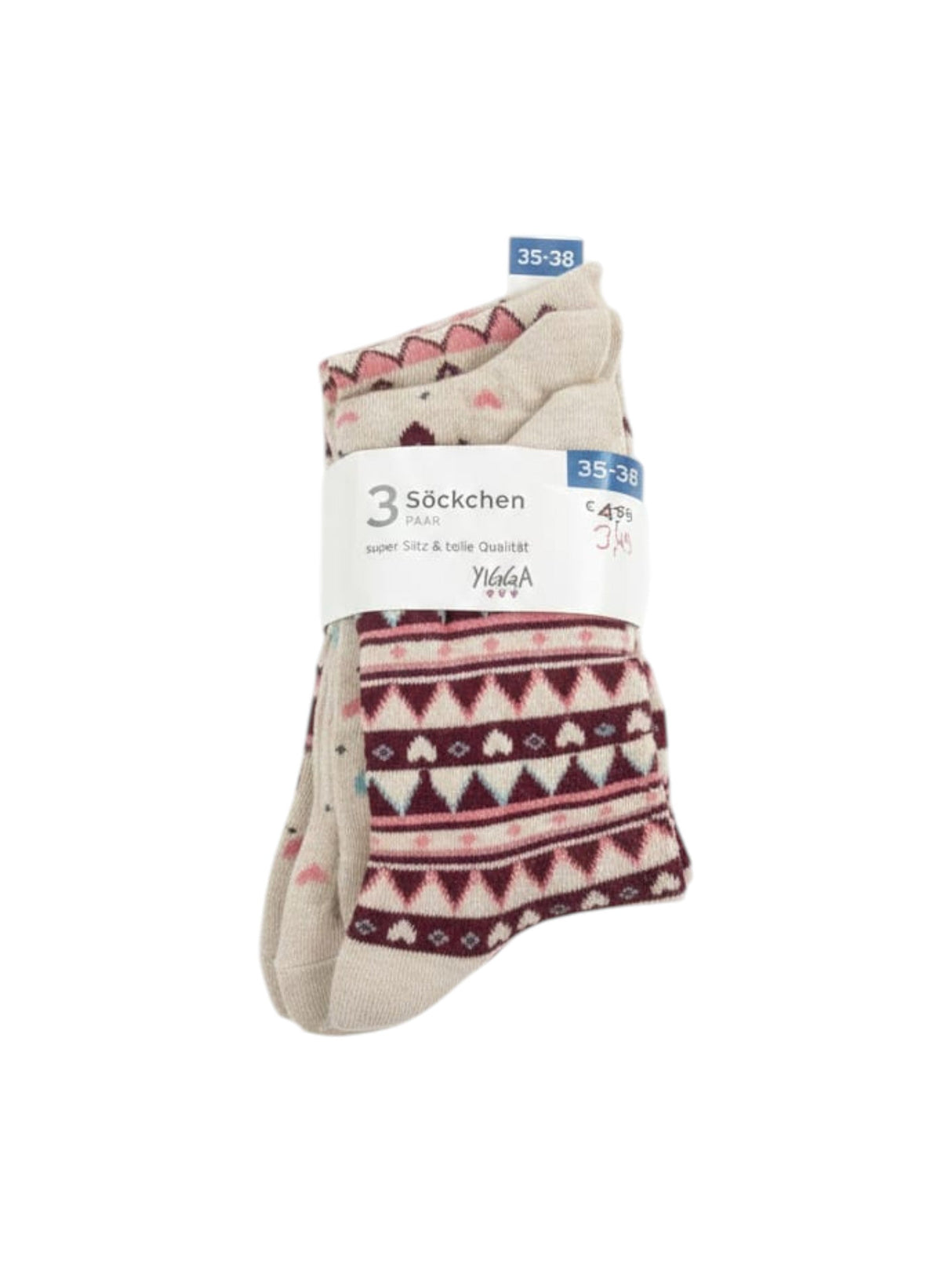 Image for Kids Girl�s Knitted Socks Set 3 Pieces,Beige/Pink