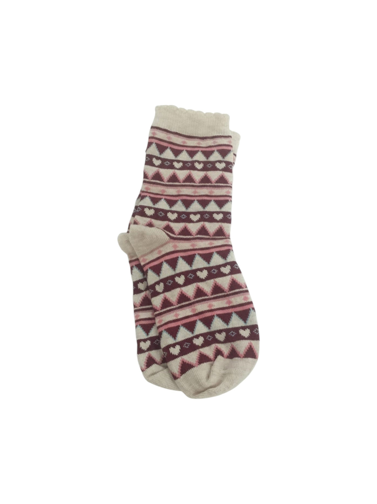 Image for Kids Girl�s Knitted Socks,Beige/Pink