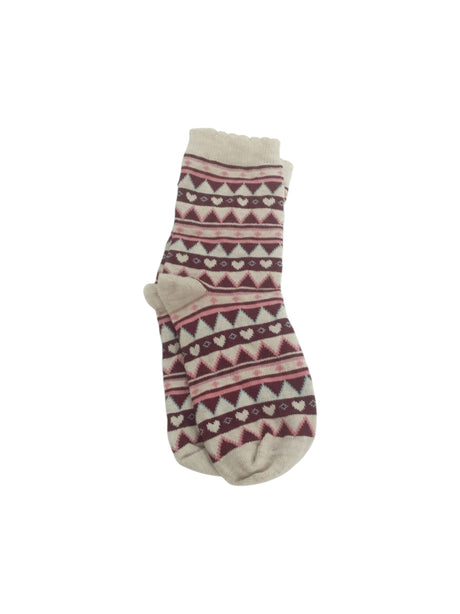 Image for Kids Girl�s Knitted Socks,Beige/Pink
