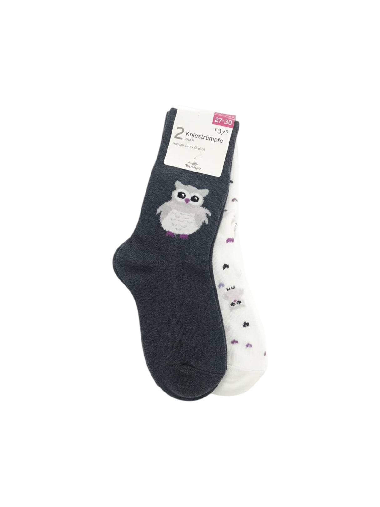 Image for Kids Girl�s Printed Socks Set 2Pieces,White/Navy