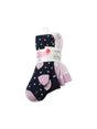 Image for Kids Girl's Printed  Knitted Tights,Navy/Light Pink