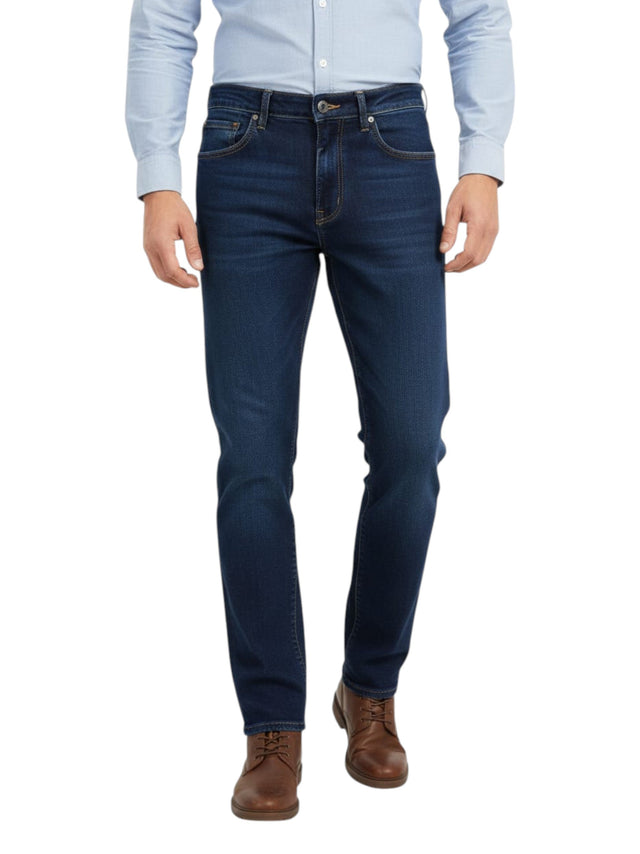 Image for Men's Plain Solid Jeans,Blue