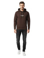 Image for Men's Brand Logo Printed Hoodie,Brown