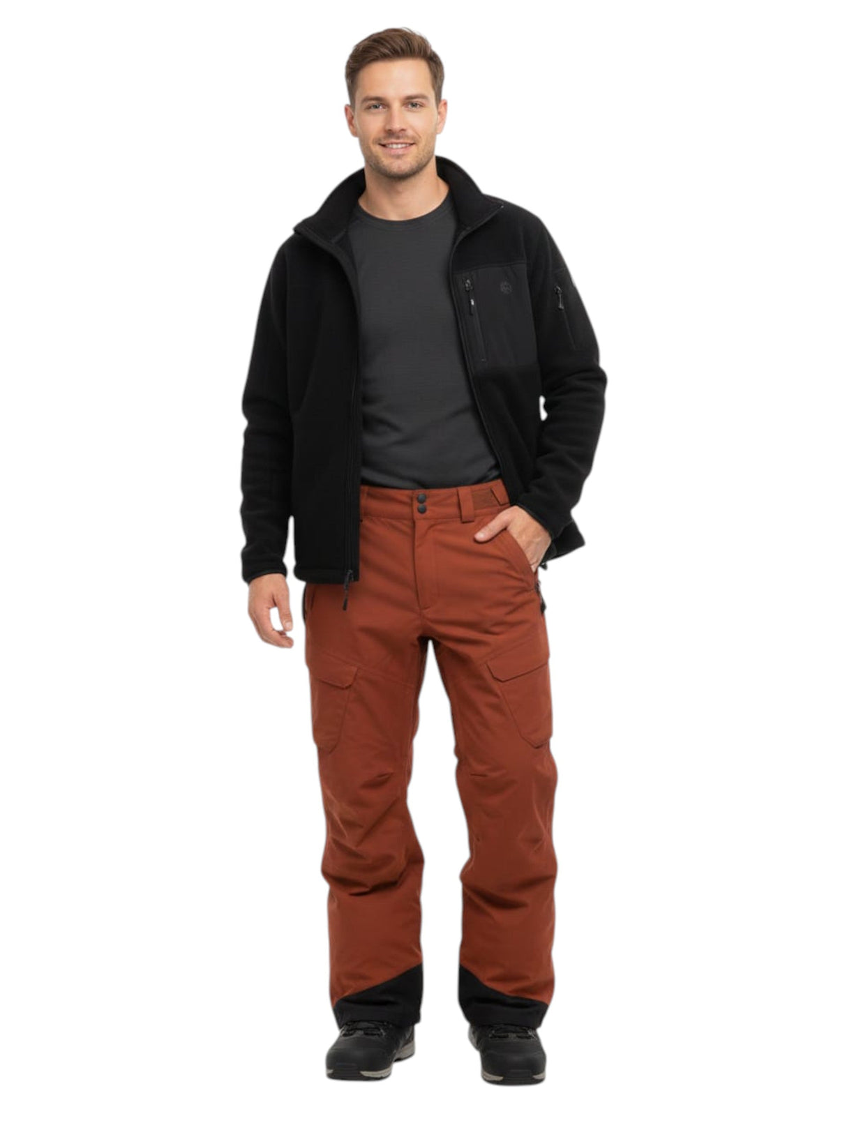 Image for Men's Plain Ski Pant,Dark Brick