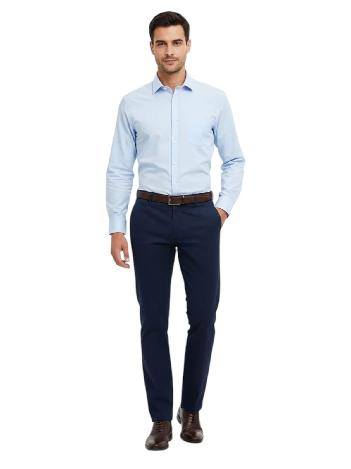 Image for Men's Plain Solid Classic Pant,Navy