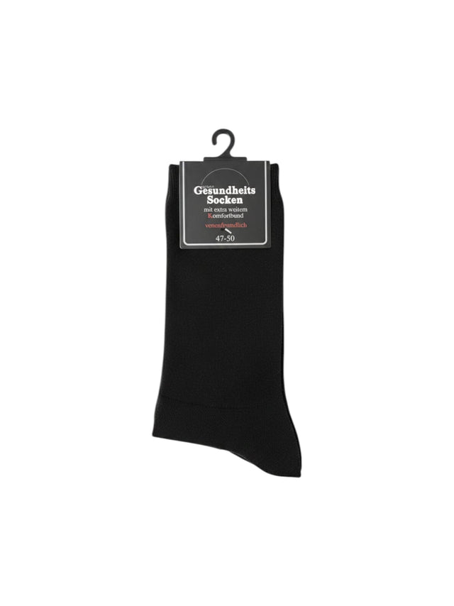 Image for Men's Plain Solid Socks,Black