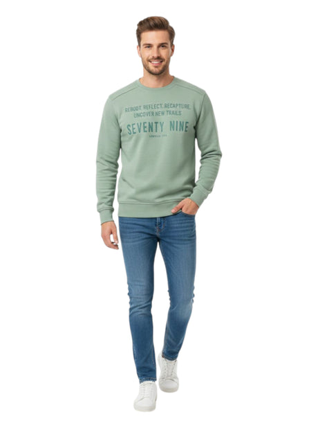Image for Men's Printed Sweaters,Light Mint