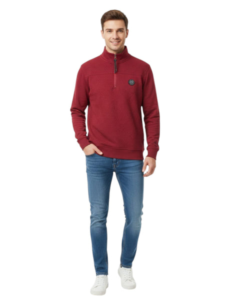 Image for Men's Plain Solid  Sweaters,Red