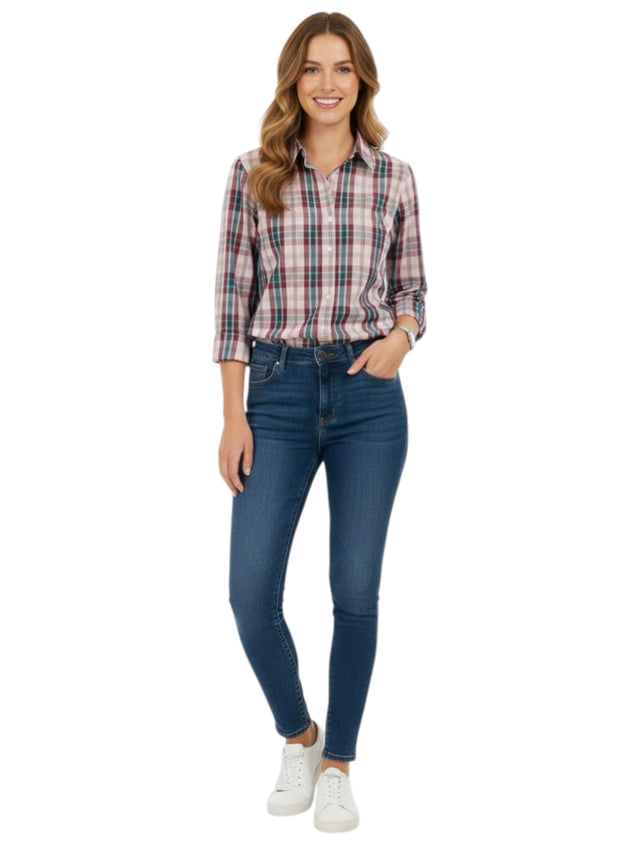 Image for Women's Plaid Chemise,Multi