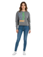 Image for Women's Brand Logo Printed Top,Grey