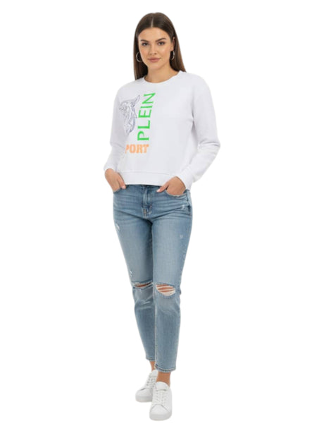 Image for Women's Brand Logo Printed Sweaters,White