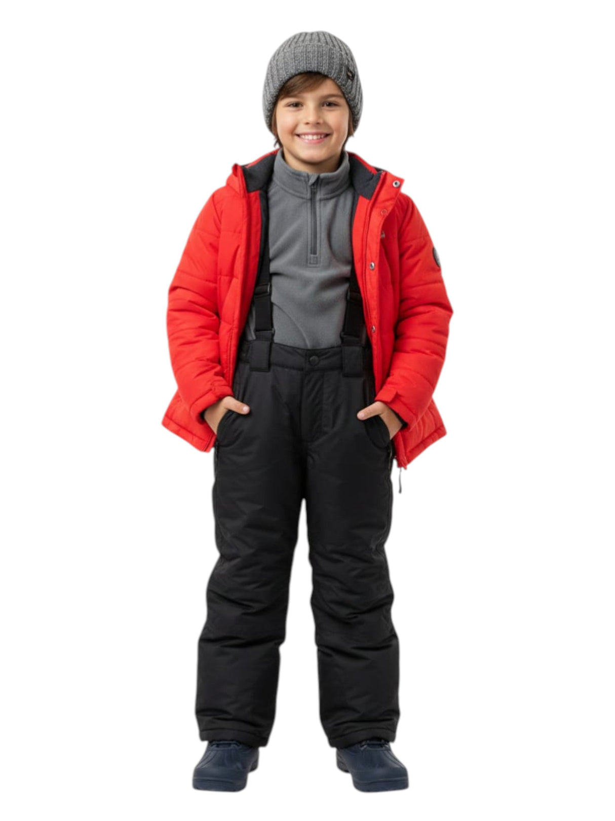 Image for Kids Boy's Plain Solid Ski Pant,Black