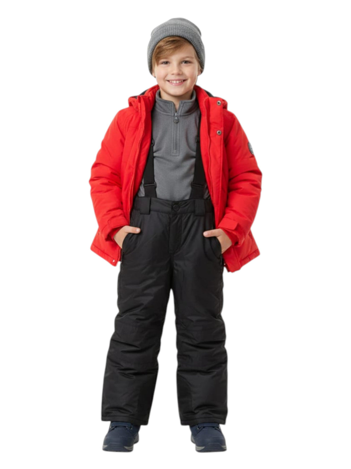 Image for Kids Boy's Plain Solid Ski Pant,Black