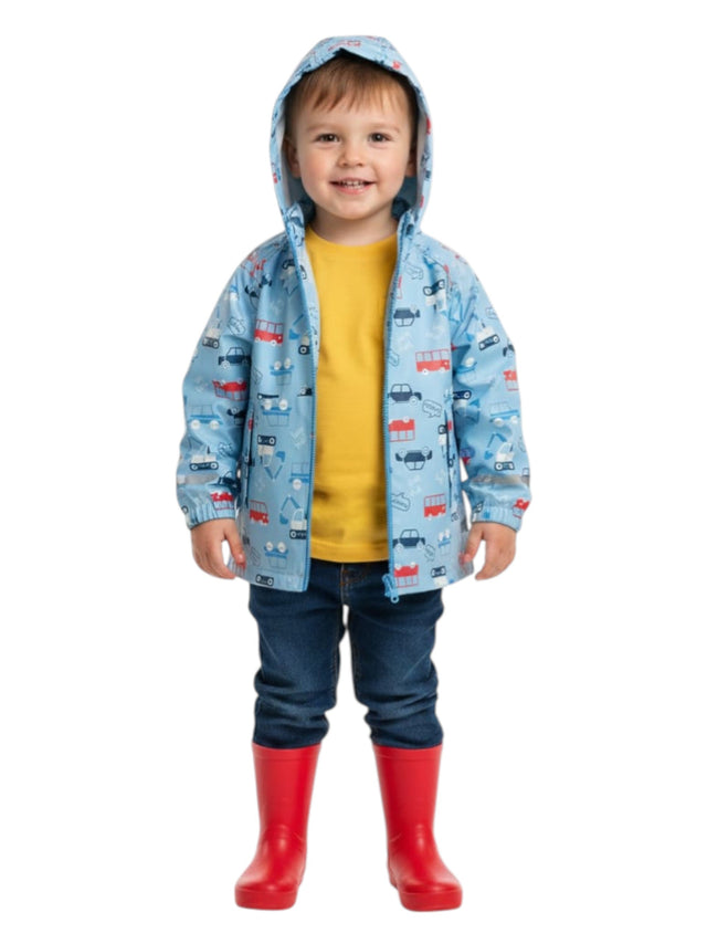 Image for Kids Boy's Printed Jacket,Light Blue