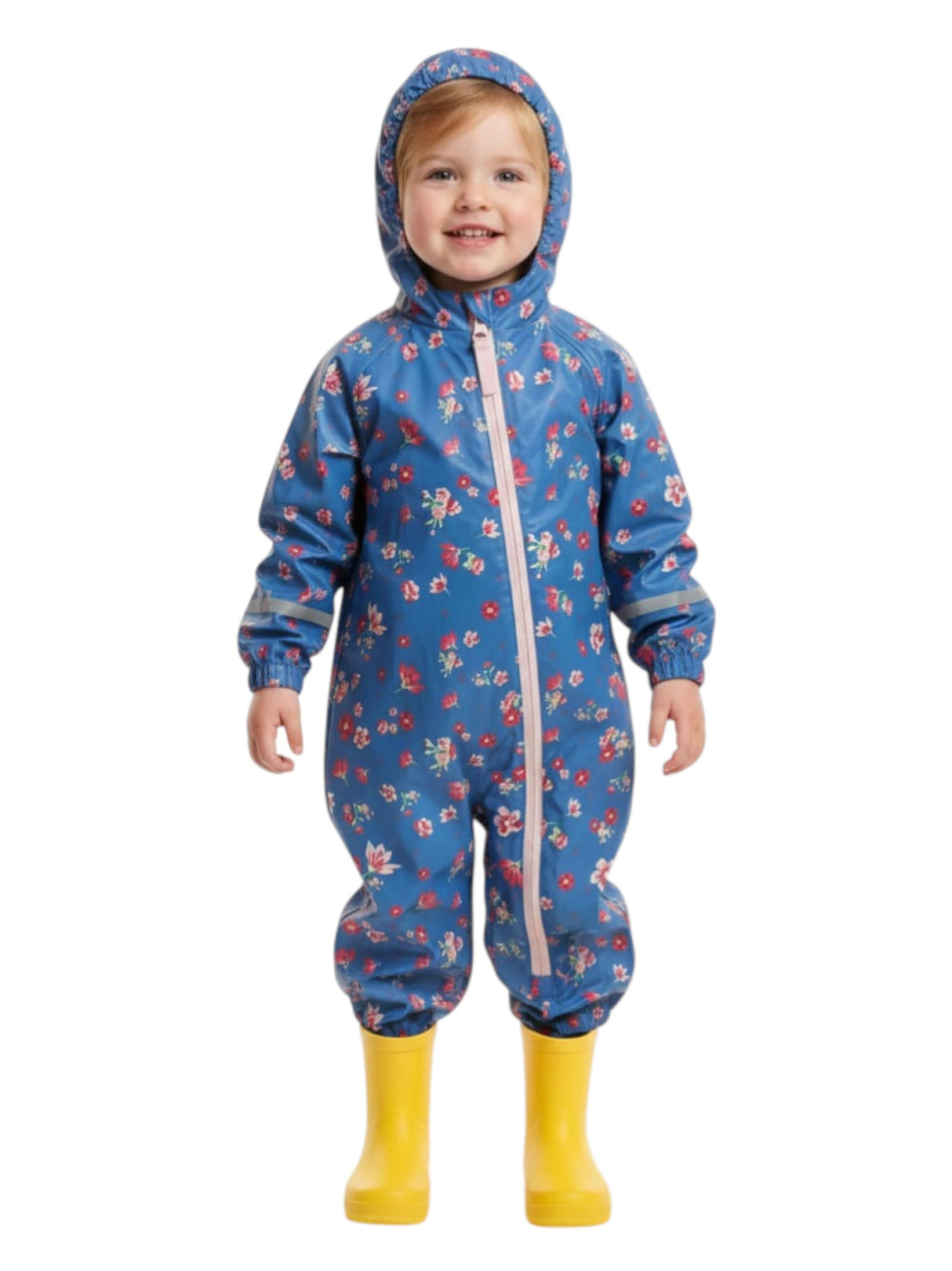 Image for Kids Girl's Floral Printed Jumpsuit,Navy