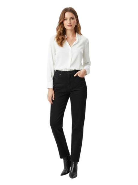 Image for Women's Plain Solid Jeans,Black