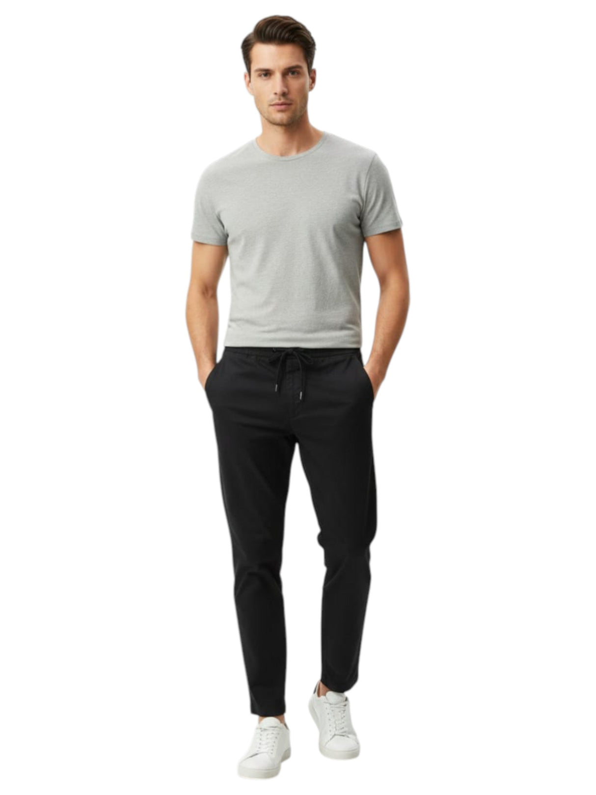 Image for Men's Plain Solid Pant,Black