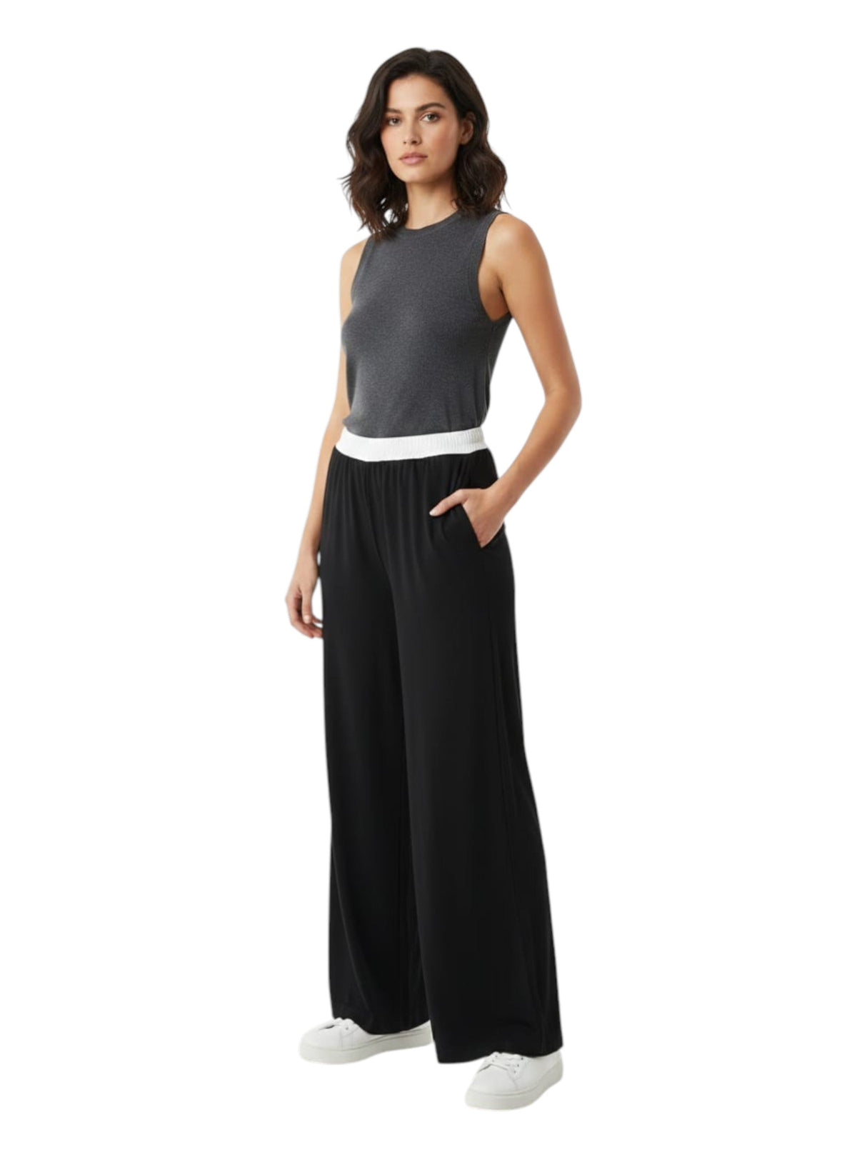Image for Women's plain Solid Classic Pant,Black