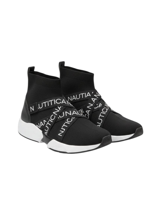 Image for Men's Brand Logo Printed High Top Shoes,Black