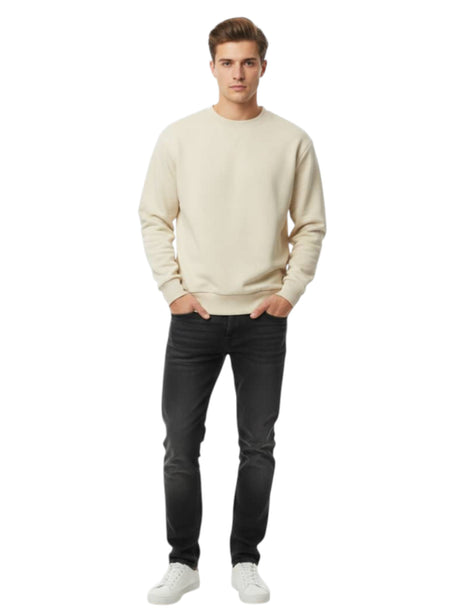 Image for Men's Plain Solid Sweaters,Light Beige