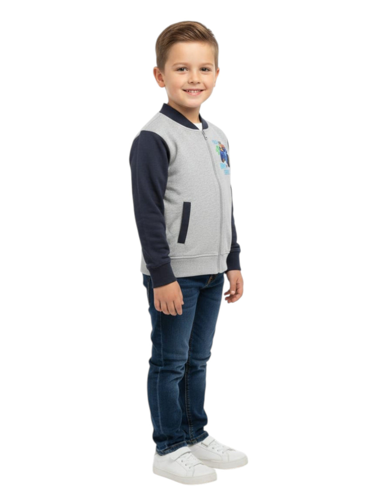 Image for Kids Boy's Printed Sweaters,Grey