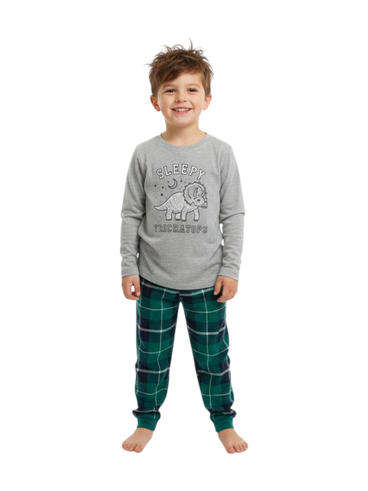 Image for Kids Boy's Printed Pajama Set,Grey
