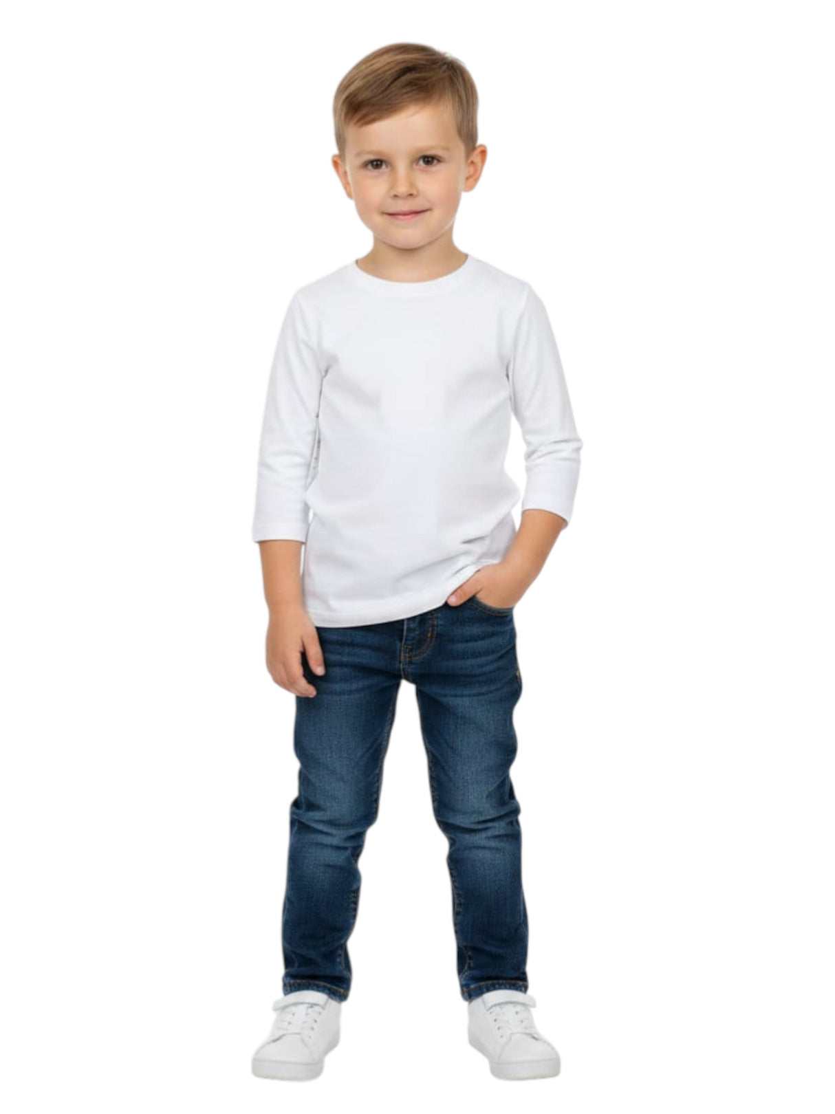 Image for Kids Boy's Plain Solid Top,White