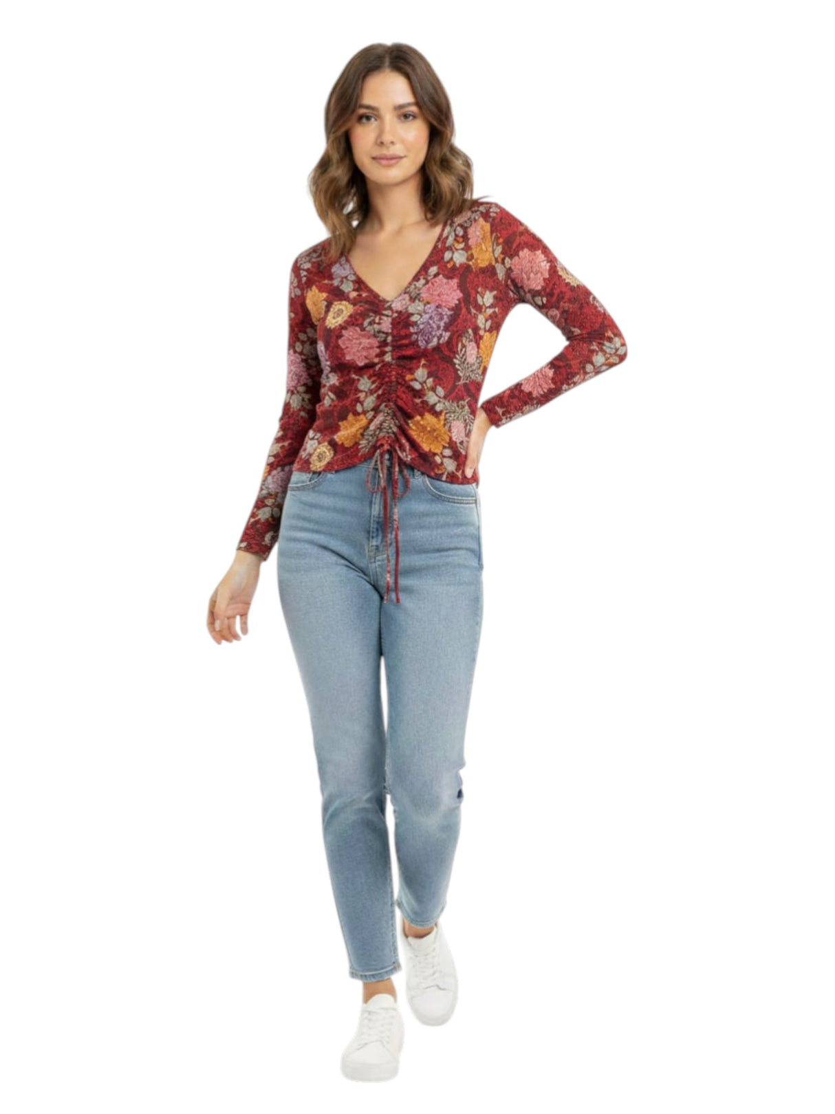 Image for Women's Floral Printed Top,Multi