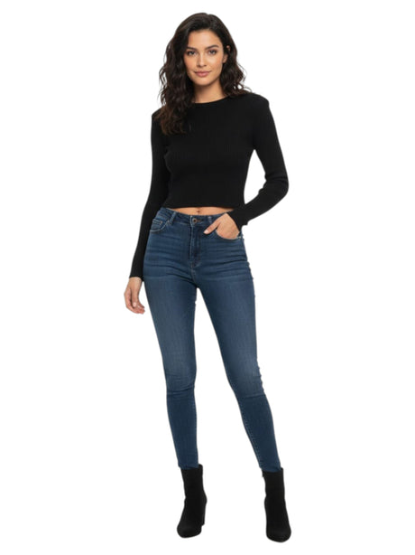 Image for Women's Ribbed Top,Black