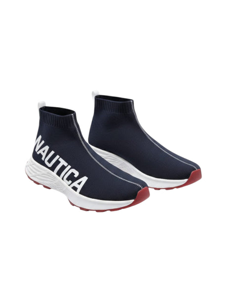Image for Men's Brand Logo Printed High Top Shoes,Navy