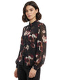 Image for Women's Floral Printed Chemise,Black