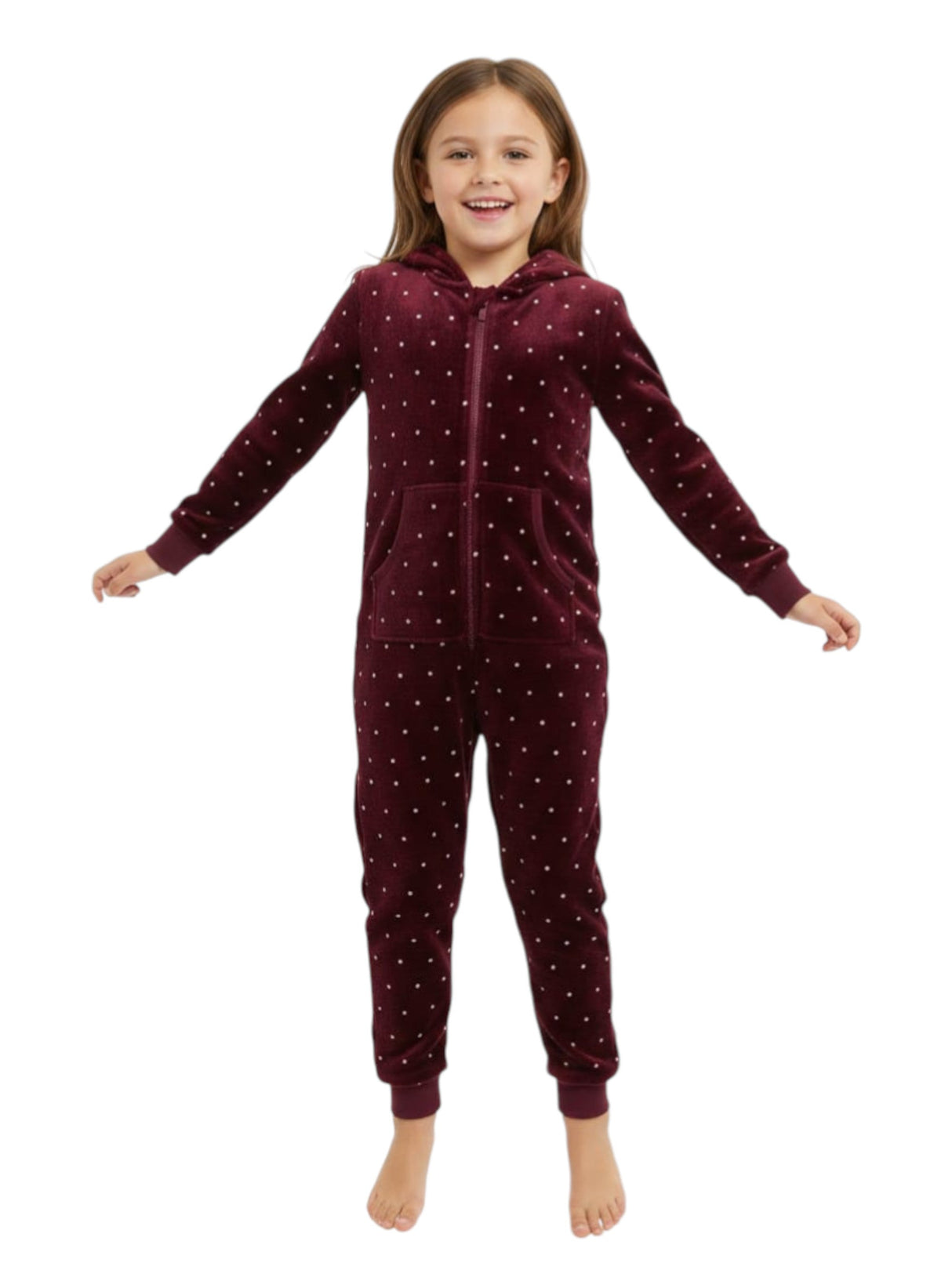 Image for Kids Girl's Printed Jumpsuit,Dark purple
