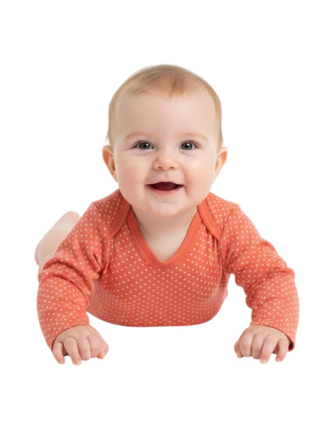 Image for Kids Girl's Printed Bodysuits,Dark Coral