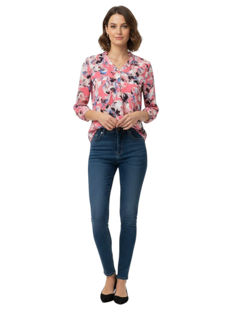 Image for Women's Floral Printed Top,Pink