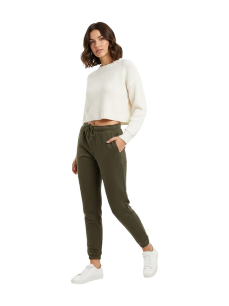 Image for Women's Plain Solid Pant,Olive