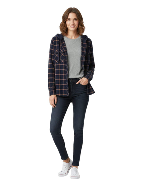 Image for Women's Plaid Chemise,Navy