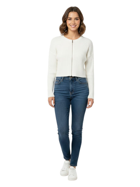 Image for Women's Ribbed Sweaters,White